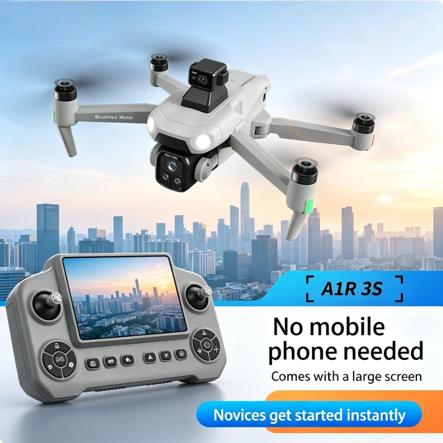 Fpv Brushless Rc Drone 4K - Drone pliable A1R3S GPS avec caméra