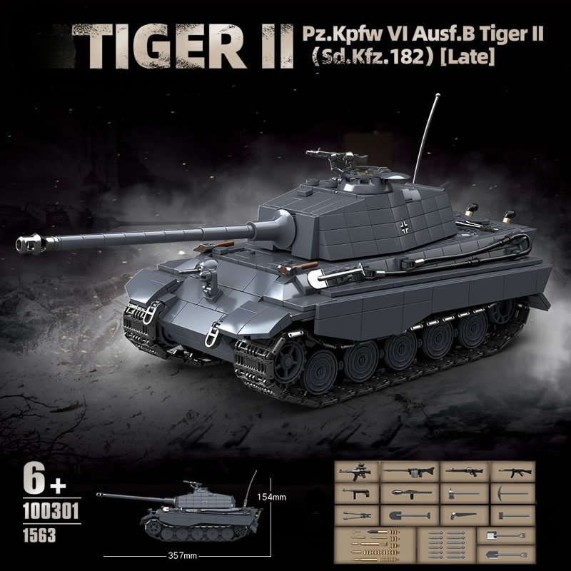 Lego Compatible Military Tank - WW2 militaire le roi tigre réservoir